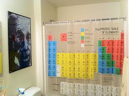 My Future Nerdy Bathroom Einstein Periodic Table Chemistry Periodic Table Shower Curtain Educational Wall Art