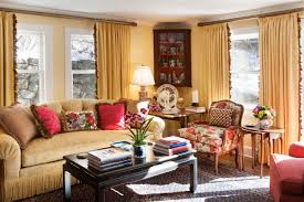 Living Room Palate Cream And Soft Butter Yellow Red Green And Deep Chocol Country Style Living Room Living Room Decor Country Country Living Room Furniture