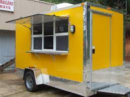 0014 6 X 12 Yellow Shaved Ice Trailer W Atp Band Food Truck Food Trailer Concession Trailer