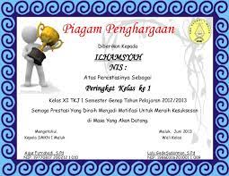 Piagam penghargaan lombapiagam penghargaan juarapiagam penghargaan juara kelaspiagam penghargaan adalahpiagam penghargaan cdrpiagam penghargaan kosongpiagam. Sertifikat Juara Kelas