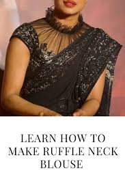 Ruffle Neck Blouse Designs Ruffle Neck Blouse Fashion