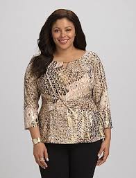 Plus Size Metallic Abstract Top Plus Size Dressy Tops Dressy Tops Plus Size Dresses