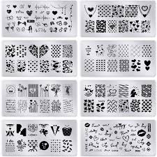 Design, diy, nail, nails, stamping. Amazon Com 8 Pieces Valentine S Day Nail Stamping Plates Heart Nail Stamping Template Nail Art Stampi Diy Nail Decorations Nail Stamping Plates Nail Stamping