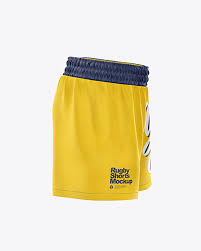 Download Men S Rugby Shorts Mockup In Apparel Mockups On Yellow Images Object Mockups
