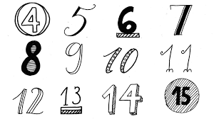 Nach duden schreibt man zahlen unter einer million in wörtern zusammen. Lettering Zahlen Mit Vorlage Rosy Grey