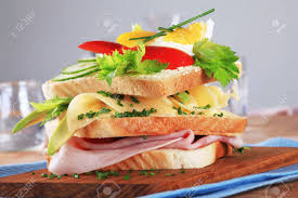Ham And Cheese Double Decker Sandwich Stock Photo Picture And Royalty Free Image Image 16909601
