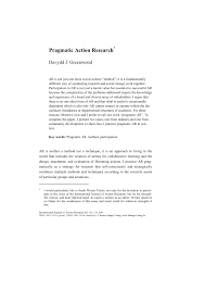 Pdf Pragmatic Action Research