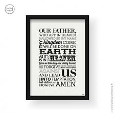 Cadre Religieux Notre Pere En Anglais Objet Religieux Cadeaux Spirituels Affiche Articles Religieux