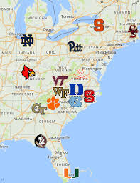 2018 Acc Map Acc Teams Conference Logo Acc