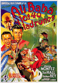 Turhan Bey Jon Hall Kurt Katch And Maria Montez In Ali Baba And The Forty Thieves 1944 Movie Posters Vintage Ali Baba Classic Movies