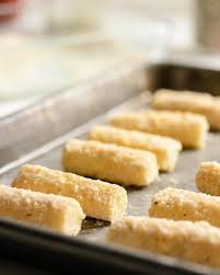 Gooey Baked Mozzarella Cheese Sticks Low Carb Gluten Free Inspector Gorgeous Recipe Cheese Sticks Baked Cheese Sticks Cheese Recipes Appetizers