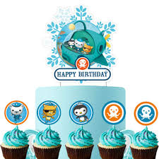 The octonauts colour pallet is bright and colourful, so it was quite easy to have fun with it. 21 Pcs Octonauts Cake Topper Cupcake Decorations Birthday Party Topper For Children Amazon Com Grocery Gourmet Food