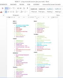 Using Microsoft Word To Plan Your Week 52 Planners In 52 Weeks Week 21 All About Planners Planner How To Plan Word Reference