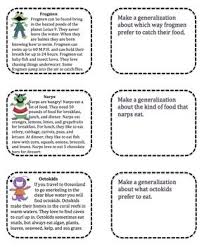 Making Generalizations With Monsters Activities Tiered Generalizations Monster Activities Generalizations Activities