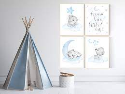 Nursery Decor Boy Baby Bear Nursery Decor Boy Elegant Etsy In 2021 Baby Room Wall Art Nursery Decor Boy Bear Nursery Decor