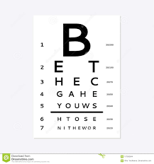 Eyes Test Chart Stock Vector Illustration Of Blind 107063844
