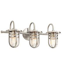 Ships from and sold by amazon.com. Kichler 45133ni Caparros 3 Light 24 Inch Brushed Nickel Wall Mt Bath 3 Arm Wall Light