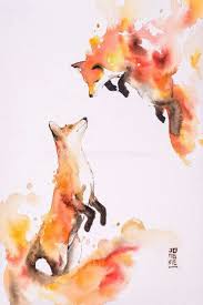 Pin By Bethany Griffin On Wallpaper Watercolor Fox Fox Art Drawings