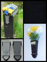 7 Metal Wall Mount Cemetery Flower Vase Black Flower Vases Cemetery Flowers Vase