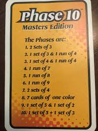 It requires a special deck or two regular decks of cards; This Phase 10 Rule Card Mildlyinfuriating