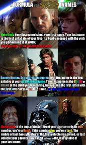 What Is Your Star Wars Name Star Wars Star Wars Fandom War Heroes