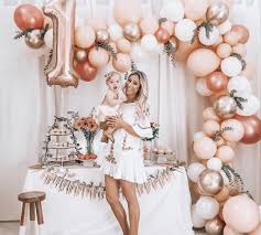 1st Birthday Balloon Decoration Ideas First Birthday First Birthday Balloons 1st Birthday Party For Girls Baby Girl 1st Birthday