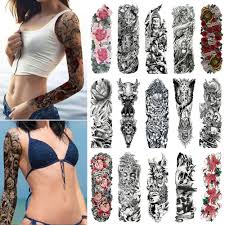 Un tatuaje de manga para hombres es un atributo de éxito y masculinidad. 25 Diseno Impermeable Etiqueta Engomada Del Tatuaje Temporal Brazo Completo Brazo De Gran Tamano Tatoo Flash Falso Tatuajes Manga Para Hombres Mujeres Chica 288345 Por Beautys8 3 78 Es Dhgate Com