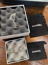 New, unique, butterfly and flowers jewelry set necklace and earrings, gift for mom etrezure 5 out of 5 stars (3) $ 25.00 free shipping add to favorites set of 2 white round pendants for earring jewelry makers, 10mm. Chanel Necklace Earring Luxury Accessories On Carousell
