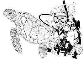 Maybe you would like to learn more about one of these? Diver And Sea Turtle Coloring Page Free Printable Coloring Pages For Kids