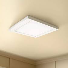 Replacing old kitchen light with new led flush mount ceiling light and dimmer. Platter 10 Square White Led Outdoor Ceiling Light W Remote 76h06 Lamps Plus