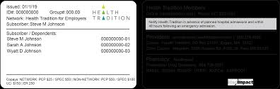 Always be sure to check the back of your patient's id card for the correct contact information. New Member Checklist Health Tradition Health Plan