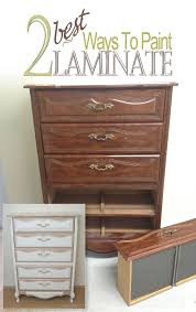 2 Best Ways To Paint Laminate Furniture Painting Laminate Furniture Painting Laminate Dresser Refurbished Furniture Diy