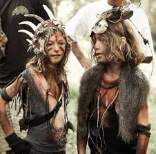 Wendy Looked At The Band Of Boys Before Her All Dressed In Marvellous Costumes Of Bones And Feathers Lost Boys Costume Peter Pan Costumes Apocalyptic Fashion