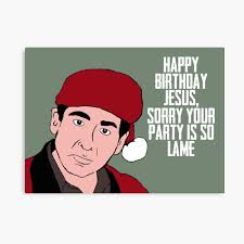 Happy Birthday Jesus Funny Office Christmas Card Greeting Card By Toruandmidori Happy Birthday Jesus Happy Birthday Meme Birthday Themes For Boys