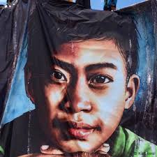 Art tarp' housing in Manila's slums.