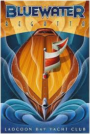 Mkungl Studios Blue Water Regatta Art Deco Posters Art Deco Design Art Deco Poster