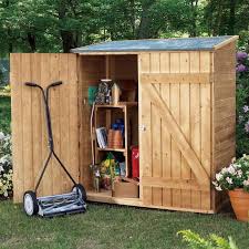 Their attractive garden shed is approximately 40 square feet of floor space inside the shed and ample headroom for storage of bicycles, a lawnmower, garden tools or play equipment. 20 Small Storage Shed Ideas Any Backyard Would Be Proud Of
