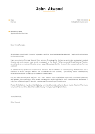 Musician Cover Letter Template Kickresume