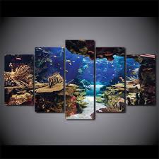 Vintage shell coral art prints home studio office décor. China Wall Art Canvas Pictures Home Decor Frame 5 Pieces Underwater Sea Fish Coral Reefs Painting Hd Printed Kids Room Posters China Canvas Painting And Printed Oainting Price