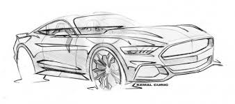 Ford Mustang Design Sketch By Kemal Curic Car Body Design Car Design Sketch Concept Car Design Design Sketch