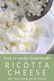 How To Make Easy Ricotta Cheese In 2020 Cheese Recipes Homemade Cheese Making Recipes Homemade Ricotta Cheese Recipe