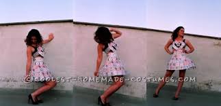 Step 2 using the white paper as a guide, start placing the cards around the neck area and staple them together. Original Queen Of Hearts Dress Made Out Of Cards