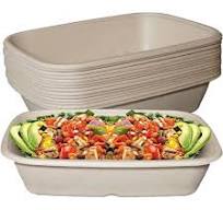 (500 Pack) EcoQuality 29oz Disposable Bowls - Rectangular Compostable  Sugarcane Fiber Biodegradable Paper Bowls Eco-Friendly Oblong Take Out Food  ...