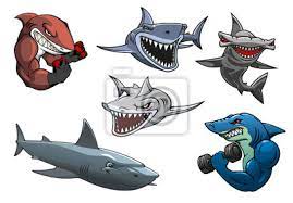 Group of happy people is working outdoor in the city park with cityscape background. Angry Grey White And Hammerhead Sharks Cartoon Characters Fototapete Fototapeten Scarey Hammerhai Killer Myloview De