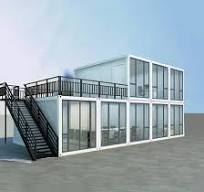 ODM Modular Home Tiny House Prefabricated Building Glass Container Office  Prefab House with Bathroom Toilet