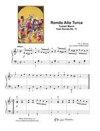 Wolfgang mozart arrangement by galya. Rondo Alla Turca Turkish March Mozart Free Piano Sheet Music Pdf