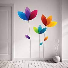 See more ideas about flower wall art, flower wall, wall art. Multicolor 68 X 88 Cm Decor Kafe Home Decor Colorful Flowers Wall Sticker Wall Sticker For Bedroom Wall Art Wall Poster Id 19169653873