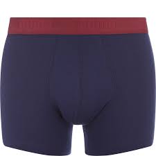 puma mens 2 pack striped colour block boxers red navy