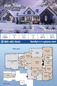 Traditional Style House Plan 75166 With 3 Bed 3 Bath 2 Car Garage New House Plans House Plans Farmhouse Dream House Plans