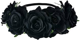June Bloomy Rose Floral Crown Garland Flower Headband Headpiece For Wedding Festival Black At Amazon Women Rose Floral Crowns Headpiece Wedding Floral Crown